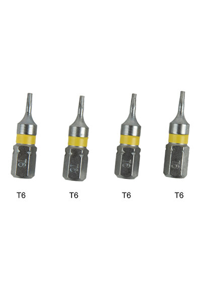 Choice1 T6 4Pcs 25mm Magnetic Torx Screwdriver Bits Set Electric Screwdriver ...