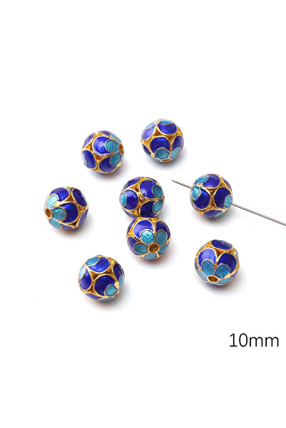 Choice15 1pc B5 Cloisonné Alloy Enameled Colorful Round Beads Loose Spacer Be...