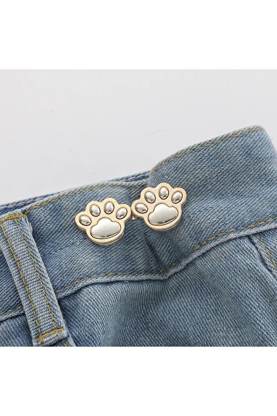 Choice10 Cat paw 1 Pair Jeans Button Adjustable Clips for Pant Skirts Waist T...