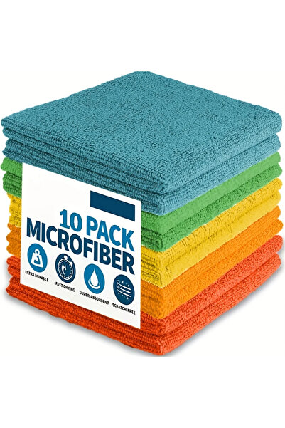 Choice1 ١٠ قطع عشوائية من قماش التنظيف المصنوع من الألياف الدقيقة (١٠/٥/٣ قطع...