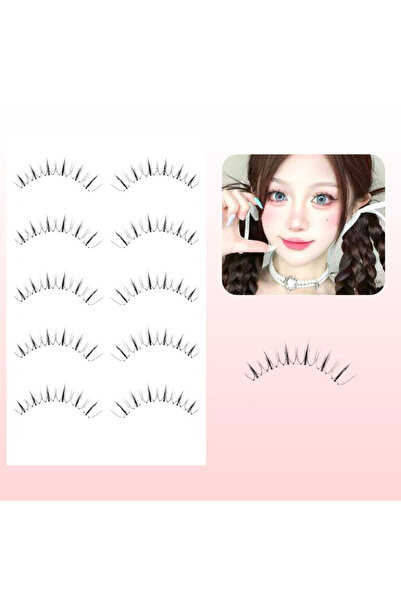 choice2 C w9 ٥ أزواج من الرموش الصناعية، رموش كورية على شكل حرف V، رموش فرقة ...