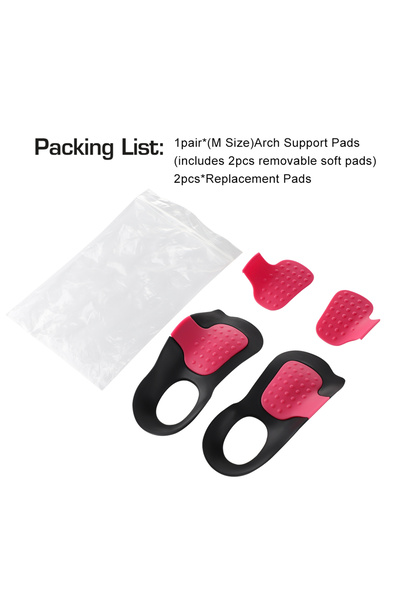 Choice M Size (37-40) High Arch Support Insoles Non-Slip Plantar Support Pad ...