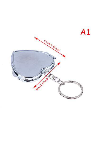 Choice4 A1 Round Heart Oval Square Shape Double Sided Cosmetic Mirror Metal F...