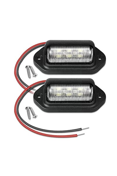 Choice 2PCS Black 2PCS 6 LED Car License Number Plate Light For SUV Truck Tra...