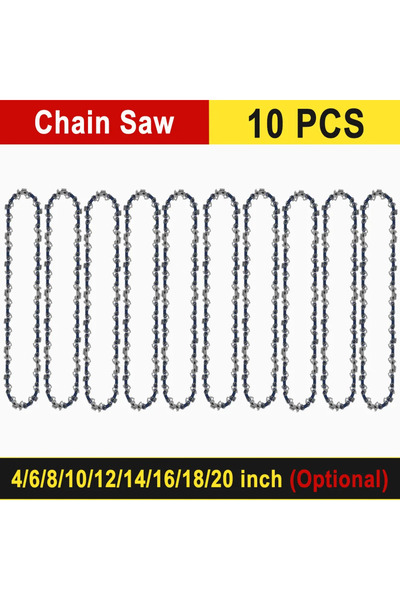 Choice44 سلسلة منشار سلسلة مقاس 10 بوصات، 050، 40 DL، 10 قطع، 28/33/37/40/45/...