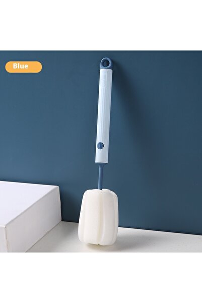 choice2 فرشاة تنظيف أكواب زرقاء جديدة بتصميم نورديك، فرشاة إسفنجية طويلة المق...