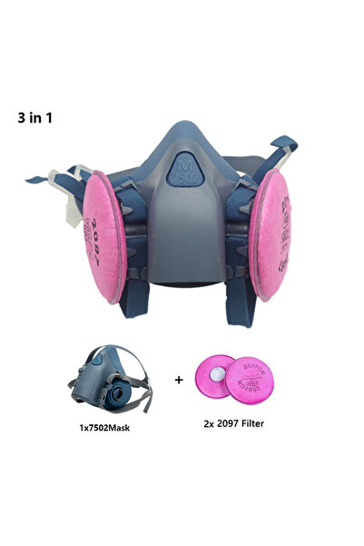 Choice8 3in1-2097 7502 Silicone Respirator Gas Mask With 2097 Filter Goggles ...