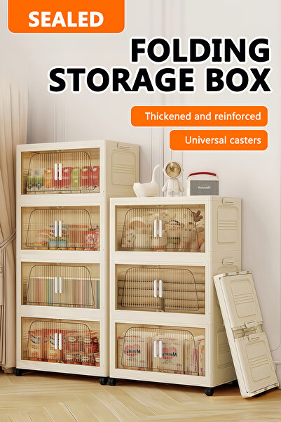 Vitakit Foldable Storage Cabinet |Double Door Organizer for Living Room & Bed...