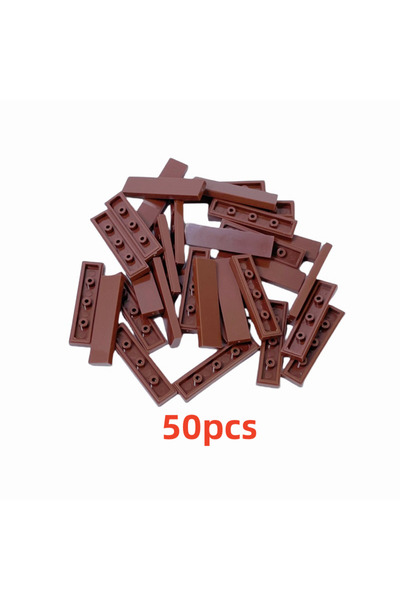 Choice4 50pcs brown DIY Low Wall Flat 50pcs Compatible Ctruction Blks for Far...