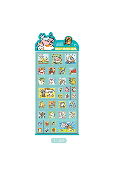 Choice3 ٥١٤٨٨ ملصقات ثلاثية الأبعاد صغيرة مربعة الشكل من نيكوني، لون أزرق، مث...