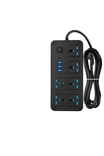Choice12 black-6O AU-plug Universal Power Strip Electric Socket 4 6 OUTLETS E...