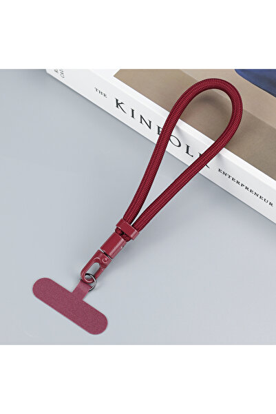 Choice9 حبل تعليق هاتف محمول أحمر قابل للتعديل، مزود بحزام معصم قصير مع قفل ذ...