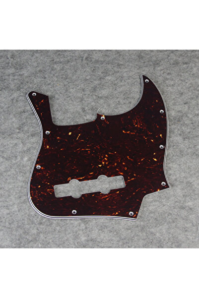 choice2 Brown Tortoise 4ply FLEOR 1PCS 10-Hole Bass kguard Jazz JB Guitar Scr...