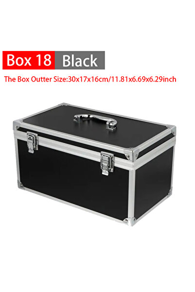 Choice1 حقيبة أدوات من سبائك الألومنيوم BX18 باللون الأسود، صندوق أدوات للمرك...