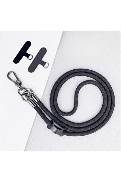 choice2 حبل تعليق أسود للهاتف المحمول مصنوع من بوليستر /النايلون، يمكن تعليقه...