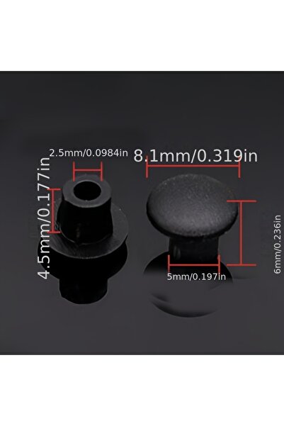 Choice5 100 قطعة من سدادات ثقوب الخزائن البلاستيكية السوداء مقاس 5 مم، سدادات...