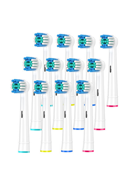 Choice18 12 قطعة من رؤوس فرشاة الأسنان البيضاء البديلة (4/8/12/16/20 قطعة) مت...