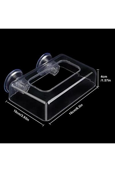 Choice M Aquarium Fish Food Feeder with Suction Cup Acrylic Fish Tank Fixed F...