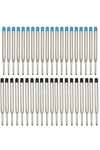 choice2 20pc Black-20pc Blue 5/10/20/30/40pcs L:3.9 In Ballpoint Pen Refills ...