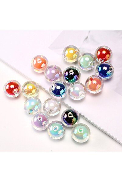 choice2 10 قطع من الخرز الملون المختلط، مقاس 16 مم، 10 قطع/ حقيبة ، خرز أكريل...