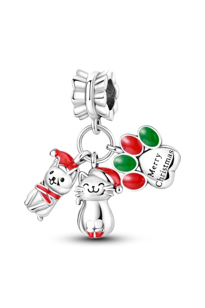 Choice7 KTC915 925 Silver Christmas Charms Fit Original Bangle Bracelet Women...