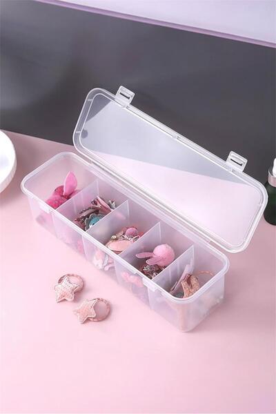 Bayev Vully 1 Piece 5-Compartment Jewelry Organizer with Lid - Clasp Ring Nec...