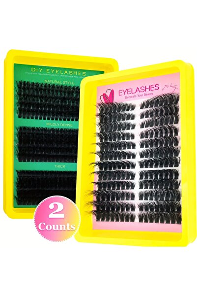 Choice1 مجموعة مزدوج لتطويل الرموش الاحترافية بنفسك / 10-16 مم / رموش صناعية ...