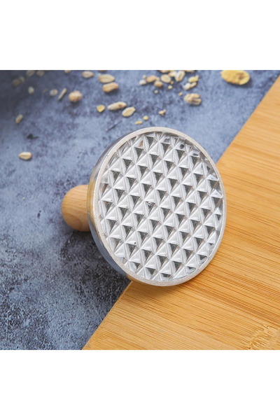 Choice1 قطاعة بسكويت من سبائك الألومنيوم، طراز 1، طوابع بسكويت بمقبض خشبي، بن...