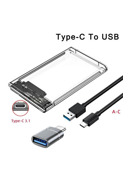Choice3 علبة قرص صلب خارجي SATA USB C-USB A OTG USB 3.0/Type C بحجم 2.5 بوصة ...