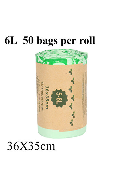 Choice4 Biodegradable Garbage bags 6L 50 bags per roll 50PCS 6/8/10/30L Biode...
