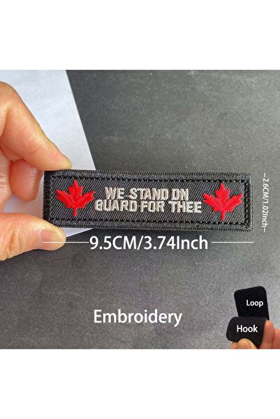 Choice15 تطريز 07- نص علم كندا، شارة ورقة القيقب، تطريز قماشي، رقع PVC، عسكري