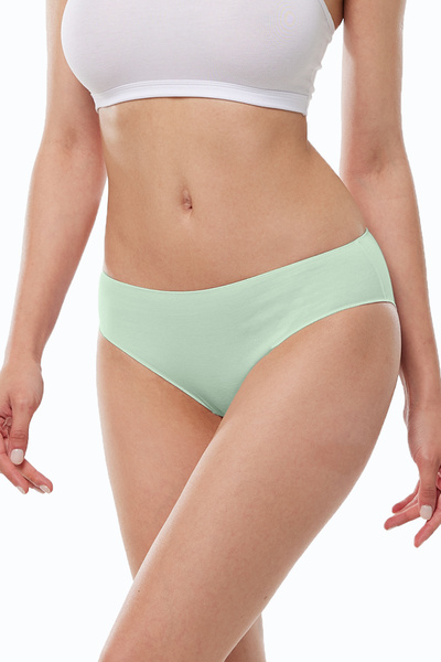 Malabadi Women's Green 2-Pack Modal Slim Fit Mid Waist Slip Panties 187
