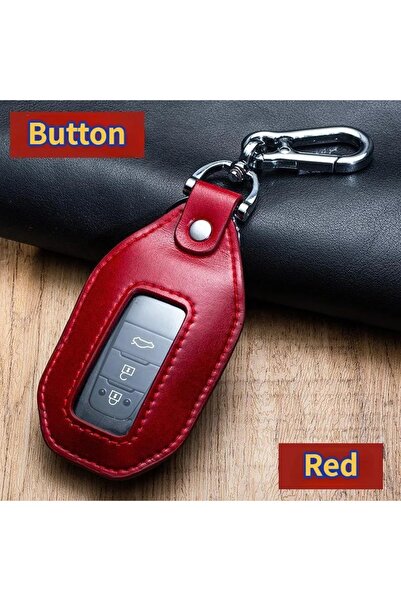 Choice3 غطاء مفتاح سيارة أحمر اللون، سلسلة مفاتيح ، غطاء سيليكون، مثالي لجهاز...