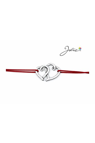 Flippy Βραχιόλι με Μεταλλικό Μενταγιόν, Jolie, Κόκκινο Υφασμάτινο Κορδόνι, Σχ...