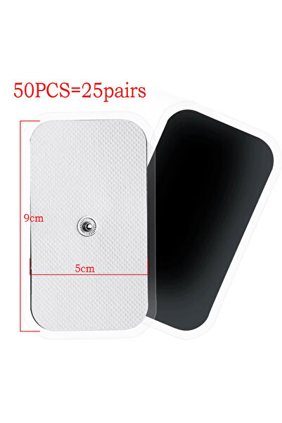 Choice3 50 قطعة من وسادات الأقطاب الكهربائية مقاس 5×9 سم، مزودة بزر كبس، 3.5 ...