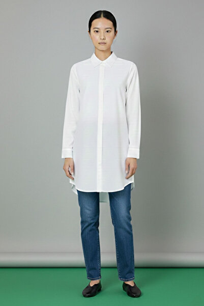 Şiir Elora Comfortable Fit Hidden Button Terikoton Boyfriend Women's Shirt & ...