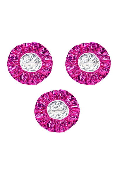 Choice3 طقم من 3 قطع، لون بنفسجي، 3/6 قطع، قبعة استحمام وردية اللون، عازلة لل...