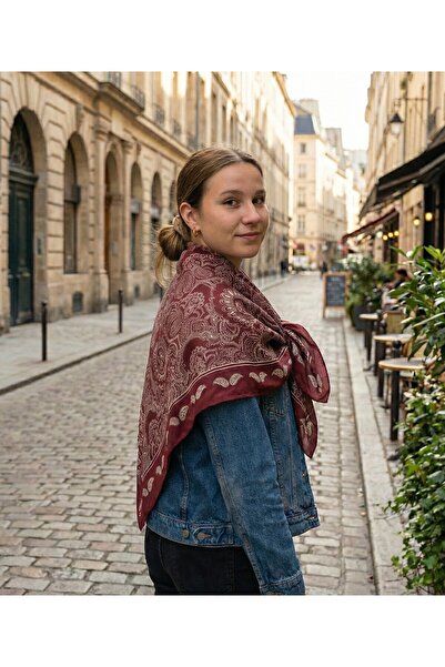 tuaipek ZERAFET Desen 90X90cm Eşarp/Fular