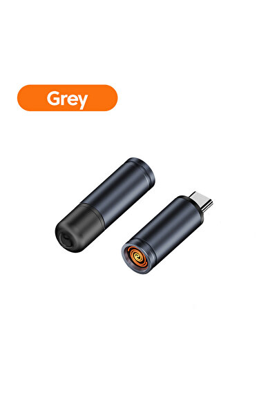 Choice ولاعة سجائر صغيرة رمادية اللون من النوع C للهواتف المحمولة، تعمل بالهو...