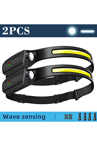 Choice7 مصباح رأس LED قابل لإعادة الشحن عبر منفذ USB من هايناست، قطعتان، من 1...