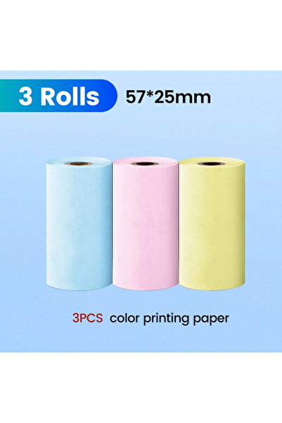 Choice3 ورق طباعة حراري لاصق ذاتي، 3 ألوان، 57 مم، مناسب للطابعات الصغيرة
