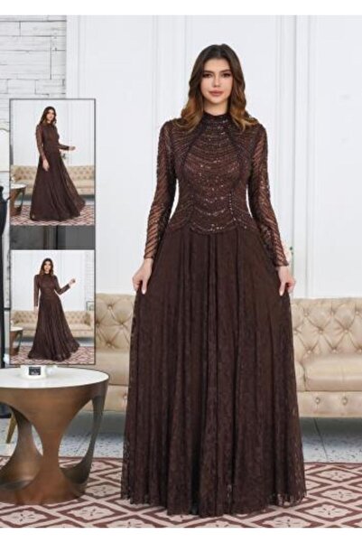 Oliver Brown Evening Dress with Shiny Embroidery