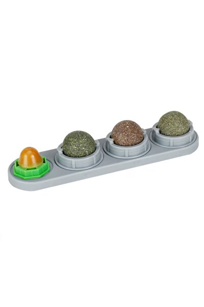 FOXMAG24 Set de 4 bile de catnip pentru pisici, cu extract de plante, comesti...