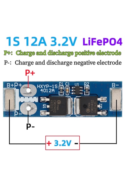 Choice3 لوحة حماية بطارية ليثيوم فوسفات الحديد (LiFePO4) 1S 12A 3.2V، 1S 12A ...