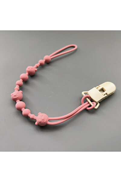 Choice3 Light Red Brown Baby Soothing Silicone Pacifier Clip Soft Flexible Pa...