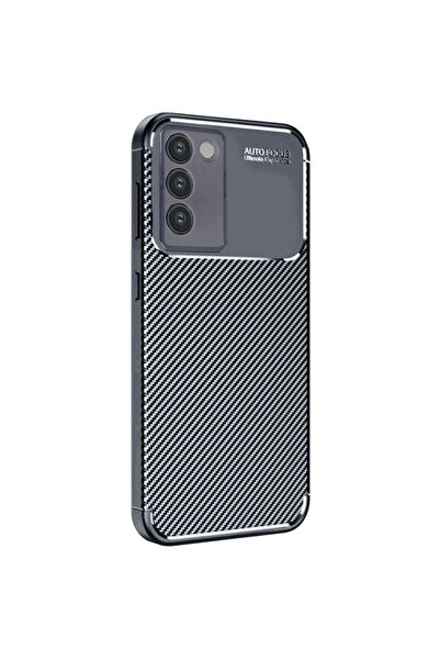 xirshop غطاء حماية كربوني لهاتف فيفو V30 لايت 4G مع تركيز تلقائي - أسود