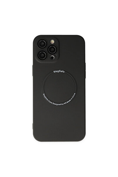 xirshop حافظة آيفون 12 برو جاك مغناطيسية من السيليكون - أسود