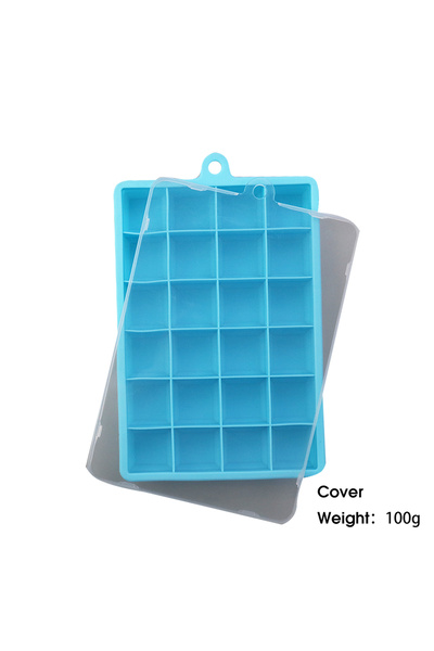 Choice5 N Cover Sky blue With Lid /No Lid 24-hole Silicone Ice Tray Square Bo...
