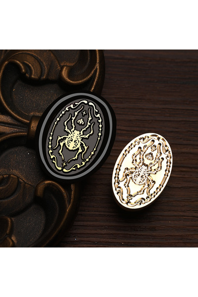 Choice17 ختم شمعي بتصميم عنكبوت باروكي، حشرة، فراشة، رأس ختم على شكل زيز، منا...