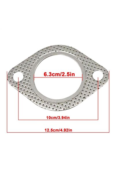 Choice5 شفة عادم سيارة مقاومة للحرارة العالية، قطعة واحدة، 63 مم، وسادة مانعة...